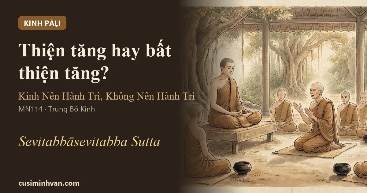 MN114 - Kinh Nên Hành Trì, Không Nên Hành Trì (Sevitabbāsevitabba Sutta)