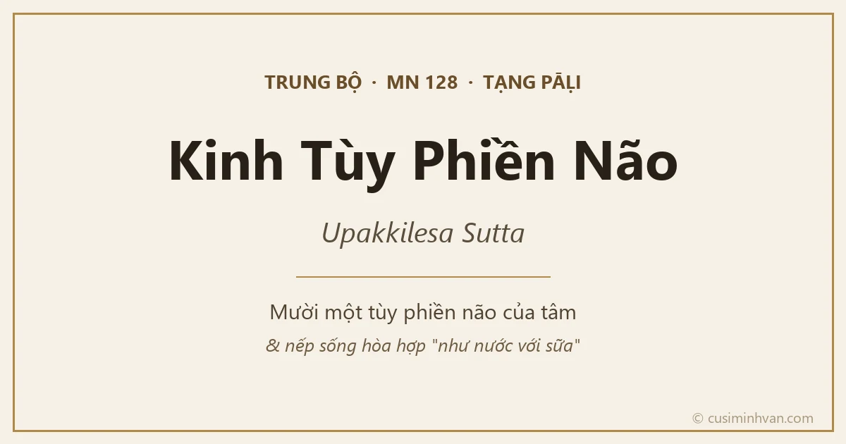 Kinh Tùy Phiền Não — mười một tùy phiền não của tâm và nếp sống hòa hợp